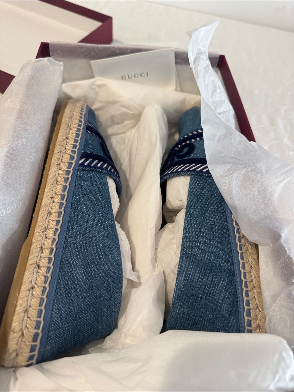 Gucci Denim Espadrille Flats. Size 38.5. - Picture 14 of 15